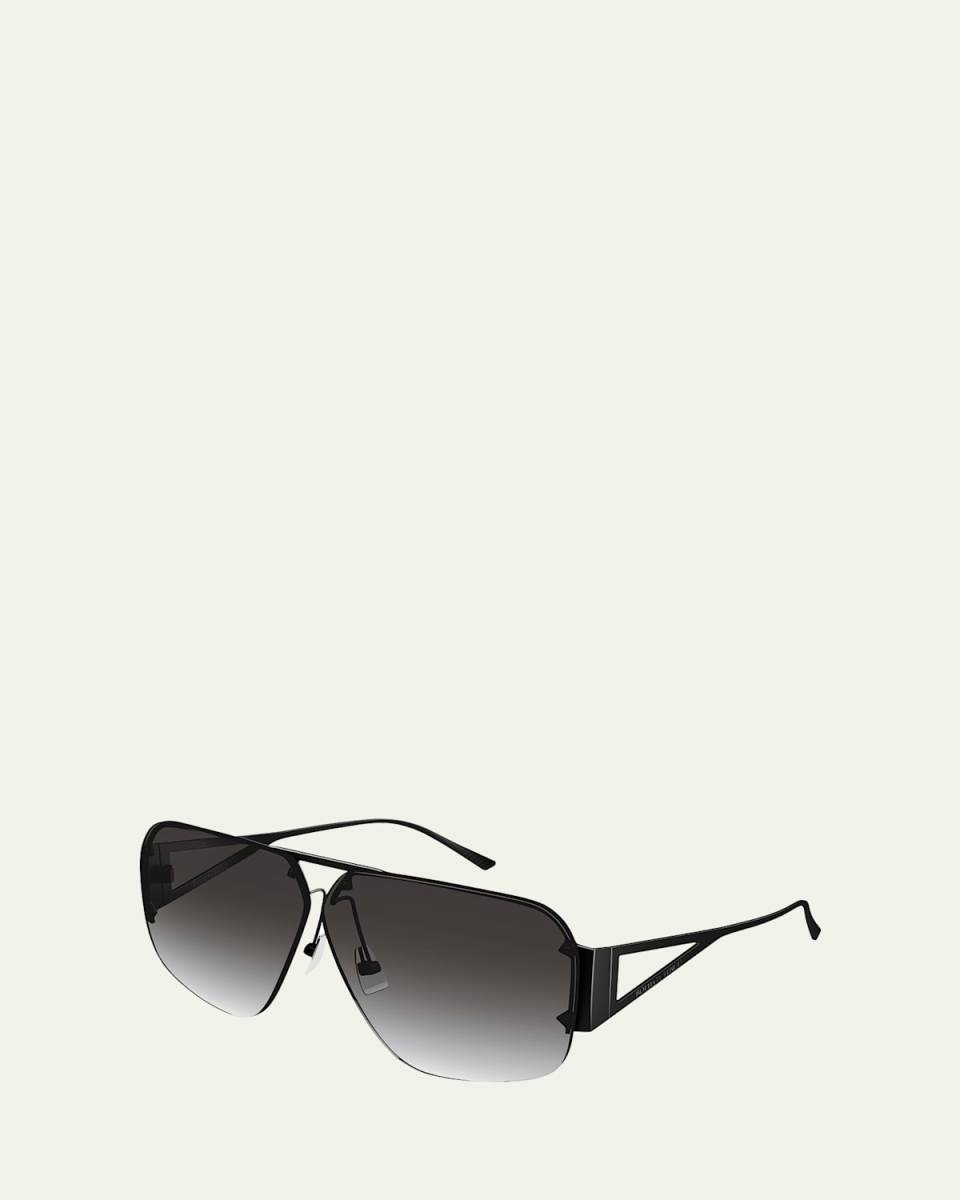 Rimless Metal Aviator Sunglasses